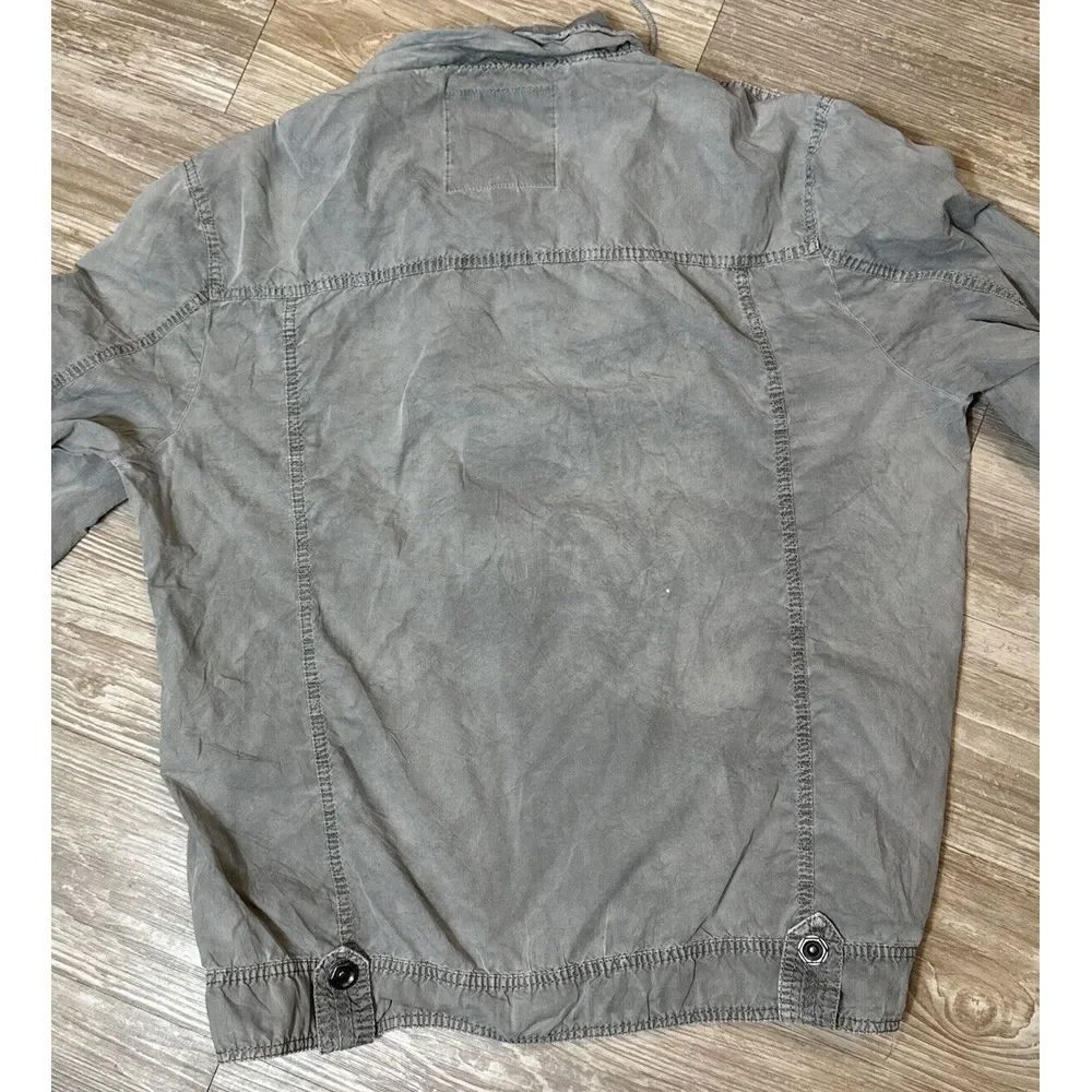 Buckle Black Label‎ women tactical zip snaps hood jacket size L slim fit